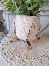 Load image into Gallery viewer, Vintage Metal Floral Arrangement Holder | White Ring Plant Display Stand