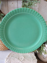 Load image into Gallery viewer, Vintage Vistosa Green Platter by Taylor Smith & Taylor Co. USA | Scalloped Floral Serving Platter