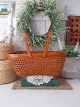 Load image into Gallery viewer, Vintage Woven Rattan Wicker Large Gathering Basket
