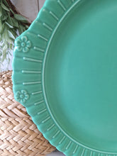 Load image into Gallery viewer, Vintage Vistosa Green Platter by Taylor Smith &amp; Taylor Co. USA | Scalloped Floral Serving Platter
