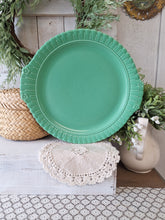 Load image into Gallery viewer, Vintage Vistosa Green Platter by Taylor Smith &amp; Taylor Co. USA | Scalloped Floral Serving Platter
