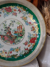 Load image into Gallery viewer, Vintage English Daher Decorated Ware Large Floral Pergola Tin Tray
