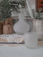Load image into Gallery viewer, Vintage Frosted Glass Floral Decanter Bottle
