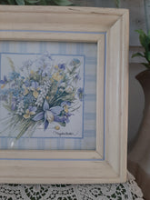 Load image into Gallery viewer, Small Marjolein Bastin Framed Cottagecore Blue Floral Bouquet Print
