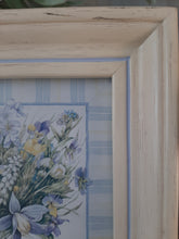 Load image into Gallery viewer, Small Marjolein Bastin Framed Cottagecore Blue Floral Bouquet Print

