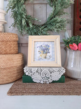 Load image into Gallery viewer, Small Marjolein Bastin Framed Cottagecore Blue Floral Print
