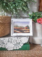 Vintage Small Landscape Barn Framed Wall Painting