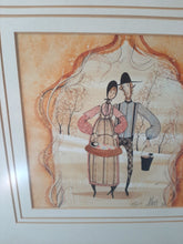 Load image into Gallery viewer, Vintage Artist Signed Pat Buckley Moss 1984 First Born Framed &amp; Matted Wall Print

