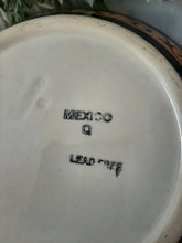 Load image into Gallery viewer, Vintage Black Floral Folk Art Mexican Plate
