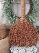 Load image into Gallery viewer, Vintage Woven Dried Floral Hearth Broom
